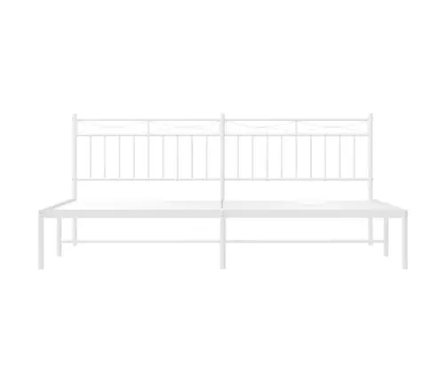 Metalinis Lovos Rėmas Su Galvūgaliu, Baltos Spalvos, 200X200Cm