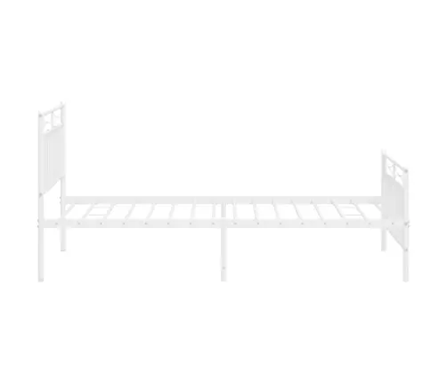 Lovos Rėmas Su Galvūgaliu/Kojūgaliu, Baltas, 107X203cm Metalas