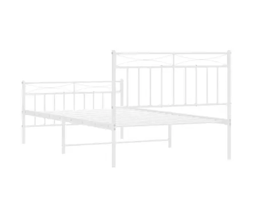 Lovos Rėmas Su Galvūgaliu/Kojūgaliu, Baltas, 107X203cm Metalas