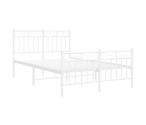 Lovos Rėmas Su Galvūgaliu/Kojūgaliu, Baltas, 120X190cm Metalas