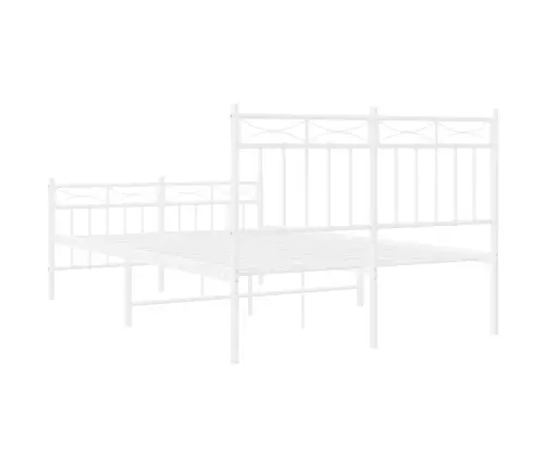 Lovos Rėmas Su Galvūgaliu/Kojūgaliu, Baltas, 120X190cm Metalas