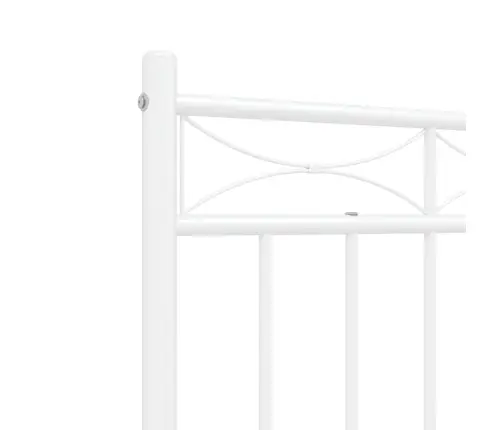 Lovos Rėmas Su Galvūgaliu/Kojūgaliu, Baltas, 120X190cm Metalas