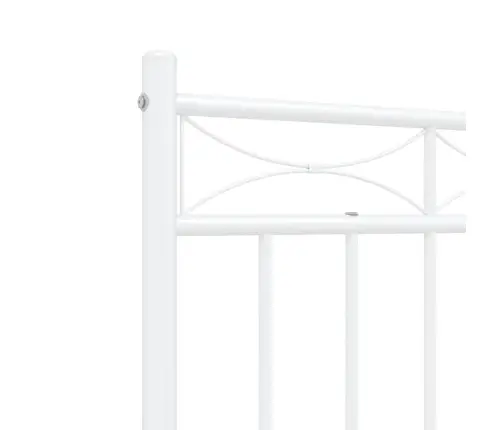 Gultas Rāmis Ar Galvgali Un Kājgali, Balts Metāls, 120X200 Cm Vidaxl