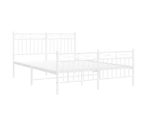 Lovos Rėmas Su Galvūgaliu/Kojūgaliu, Baltas, 135X190cm Metalas