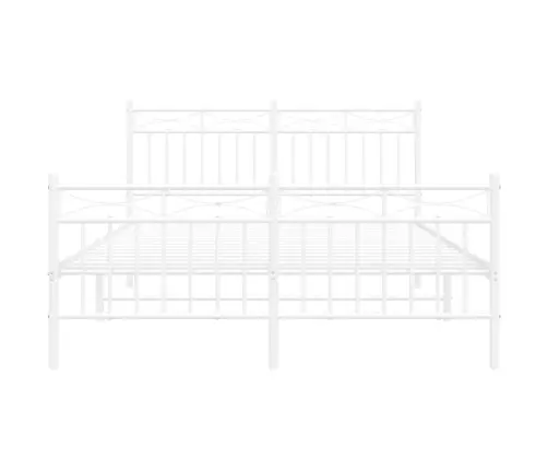 Lovos Rėmas Su Galvūgaliu/Kojūgaliu, Baltas, 135X190cm Metalas