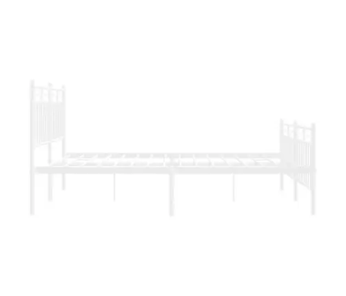 Lovos Rėmas Su Galvūgaliu/Kojūgaliu, Baltas, 135X190cm Metalas