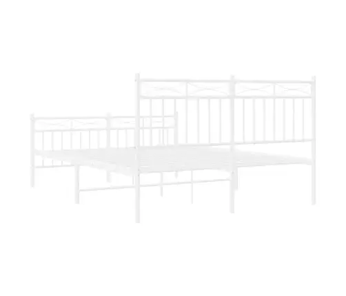 Lovos Rėmas Su Galvūgaliu/Kojūgaliu, Baltas, 135X190cm Metalas