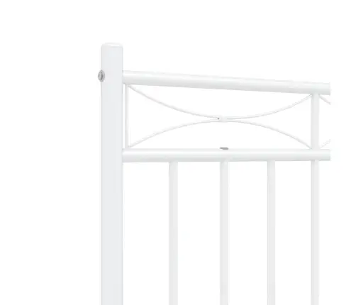 Lovos Rėmas Su Galvūgaliu/Kojūgaliu, Baltas, 135X190cm Metalas