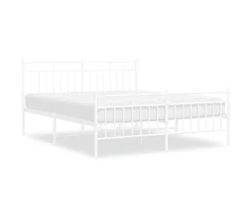 Lovos Rėmas Su Galvūgaliu/Kojūgaliu, Baltas, 150X200cm Metalas