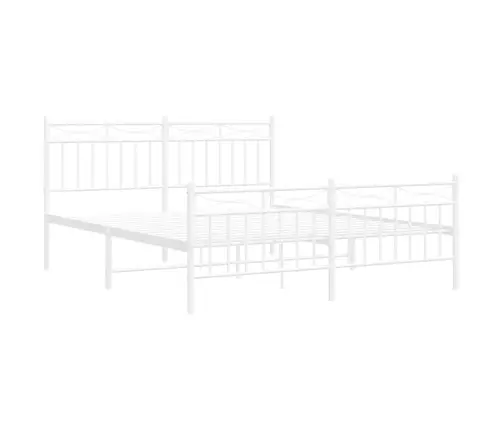 Lovos Rėmas Su Galvūgaliu/Kojūgaliu, Baltas, 150X200cm Metalas