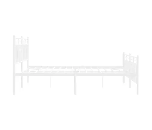 Lovos Rėmas Su Galvūgaliu/Kojūgaliu, Baltas, 150X200cm Metalas