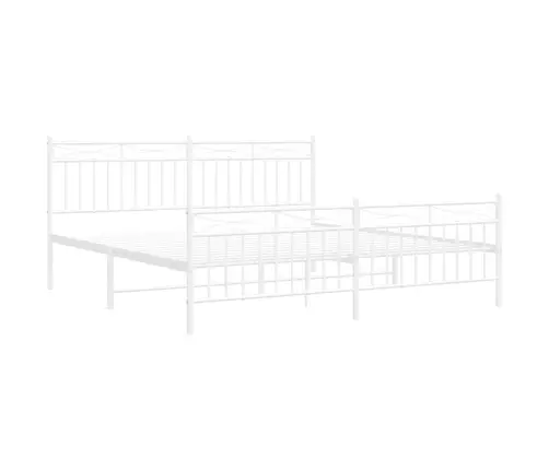 Lovos Rėmas Su Galvūgaliu/Kojūgaliu, Baltas, 183X213cm Metalas