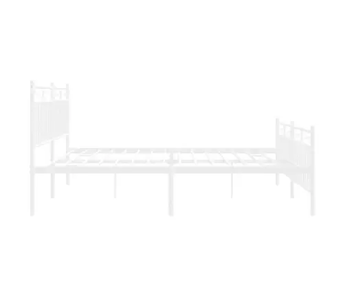 Lovos Rėmas Su Galvūgaliu/Kojūgaliu, Baltas, 183X213cm Metalas