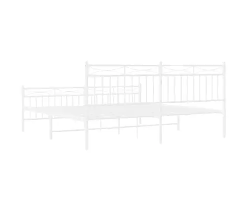 Lovos Rėmas Su Galvūgaliu/Kojūgaliu, Baltas, 183X213cm Metalas