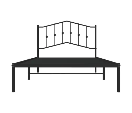 Metalinis Lovos Rėmas Su Galvūgaliu, Juodos Spalvos, 107X203Cm
