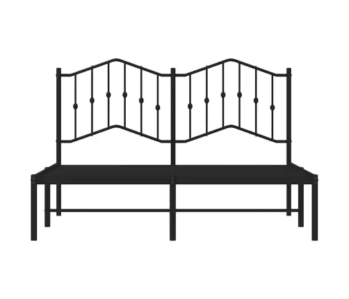 Metalinis Lovos Rėmas Su Galvūgaliu, Juodos Spalvos, 135X190Cm