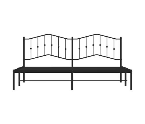 Metalinis Lovos Rėmas Su Galvūgaliu, Juodos Spalvos, 193X203Cm