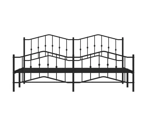 Lovos Rėmas Su Galvūgaliu/Kojūgaliu, Juodas, 193X203cm Metalas
