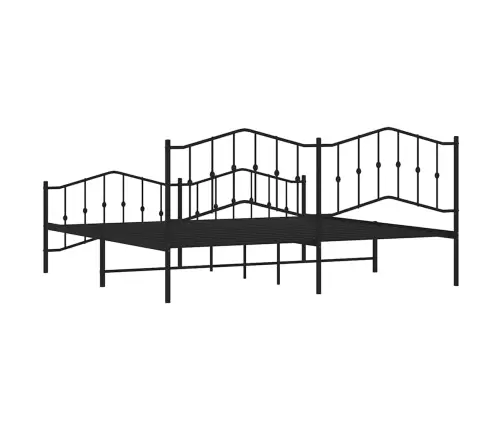 Lovos Rėmas Su Galvūgaliu/Kojūgaliu, Juodas, 193X203cm Metalas