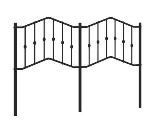 Gultas Galvgalis, Metāls, Melns, 140 Cm Vidaxl