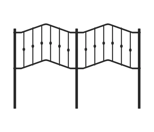 Gultas Galvgalis, Metāls, Melns, 140 Cm Vidaxl