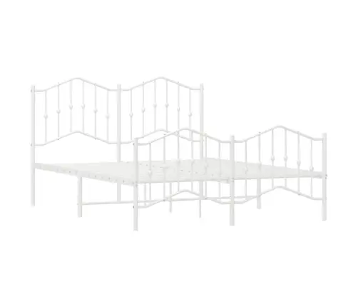 Lovos Rėmas Su Galvūgaliu/Kojūgaliu, Baltas, 135X190cm Metalas