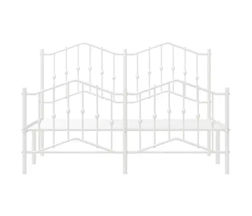 Lovos Rėmas Su Galvūgaliu/Kojūgaliu, Baltas, 135X190cm Metalas