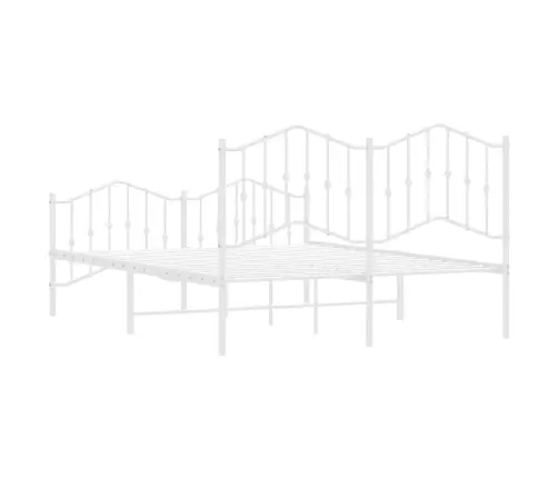 Lovos Rėmas Su Galvūgaliu/Kojūgaliu, Baltas, 135X190cm Metalas