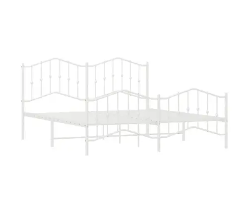 Lovos Rėmas Su Galvūgaliu/Kojūgaliu, Baltas, 160X200cm Metalas