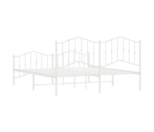 Lovos Rėmas Su Galvūgaliu/Kojūgaliu, Baltas, 160X200cm Metalas