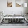 Gultas Rāmis Ar Galvgali Un Kājgali, Balts Metāls, 193X203 Cm Vidaxl