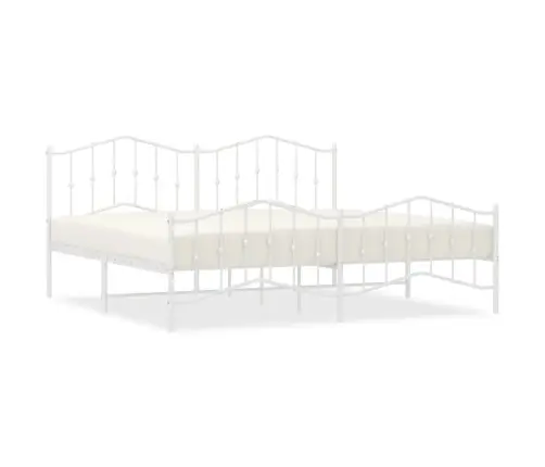 Lovos Rėmas Su Galvūgaliu/Kojūgaliu, Baltas, 200X200cm Metalas