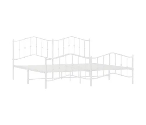 Lovos Rėmas Su Galvūgaliu/Kojūgaliu, Baltas, 200X200cm Metalas
