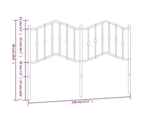 Gultas Galvgalis, Balts, 140 Cm Vidaxl