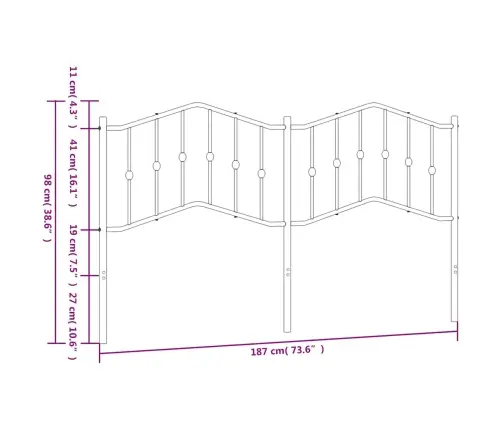 Metalinis Galvūgalis, Baltos Spalvos, 180Cm