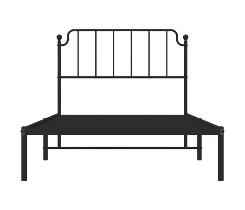 Metalinis Lovos Rėmas Su Galvūgaliu, Juodos Spalvos, 107X203Cm