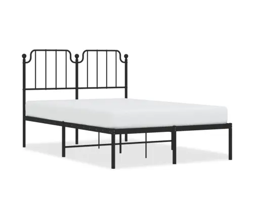 Metalinis Lovos Rėmas Su Galvūgaliu, Juodos Spalvos, 120X200Cm
