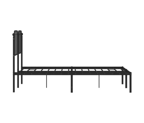 Metalinis Lovos Rėmas Su Galvūgaliu, Juodos Spalvos, 120X200Cm