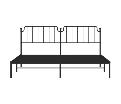 Metalinis Lovos Rėmas Su Galvūgaliu, Juodos Spalvos, 200X200Cm