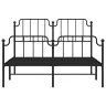 Lovos Rėmas Su Galvūgaliu/Kojūgaliu, Juodas, 140X190cm Metalas