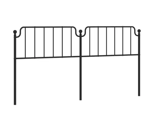 Gultas Galvgalis, Metāls, Melns, 200 Cm Vidaxl