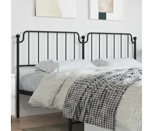 Gultas Galvgalis, Metāls, Melns, 200 Cm Vidaxl