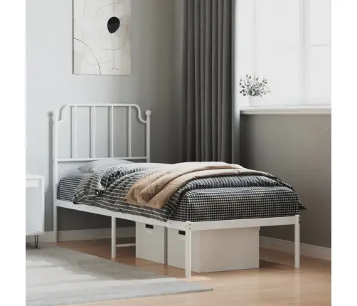 Lovos Rėmas Be Čiužinio, Baltas, 75X190cm Metalas