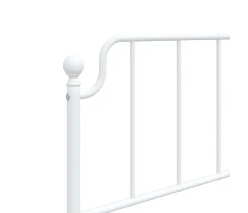 Gultas Rāmis Ar Galvgali, Balts Metāls, 80X200 Cm Vidaxl