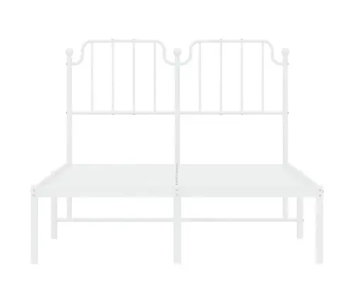 Metalinis Lovos Rėmas Su Galvūgaliu, Baltos Spalvos, 120X190Cm