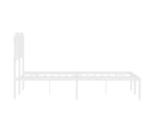 Metalinis Lovos Rėmas Su Galvūgaliu, Baltos Spalvos, 120X190Cm