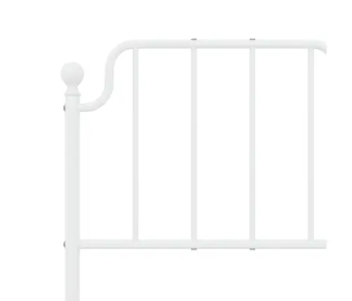 Metalinis Lovos Rėmas Su Galvūgaliu, Baltos Spalvos, 120X190Cm