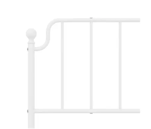 Gultas Rāmis Ar Galvgali, Balts Metāls, 183X213 Cm Vidaxl