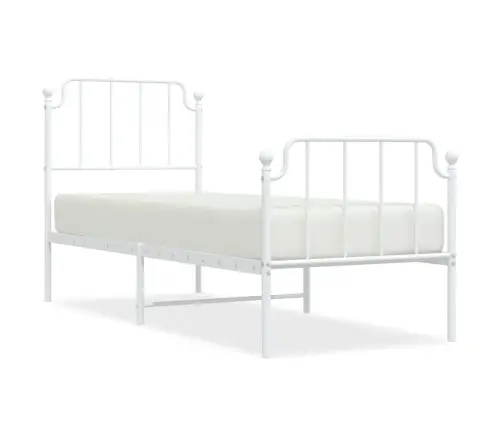 Lovos Rėmas Su Galvūgaliu/Kojūgaliu, Baltas, 75X190cm Metalas