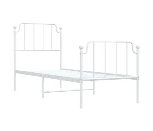 Lovos Rėmas Su Galvūgaliu/Kojūgaliu, Baltas, 75X190cm Metalas